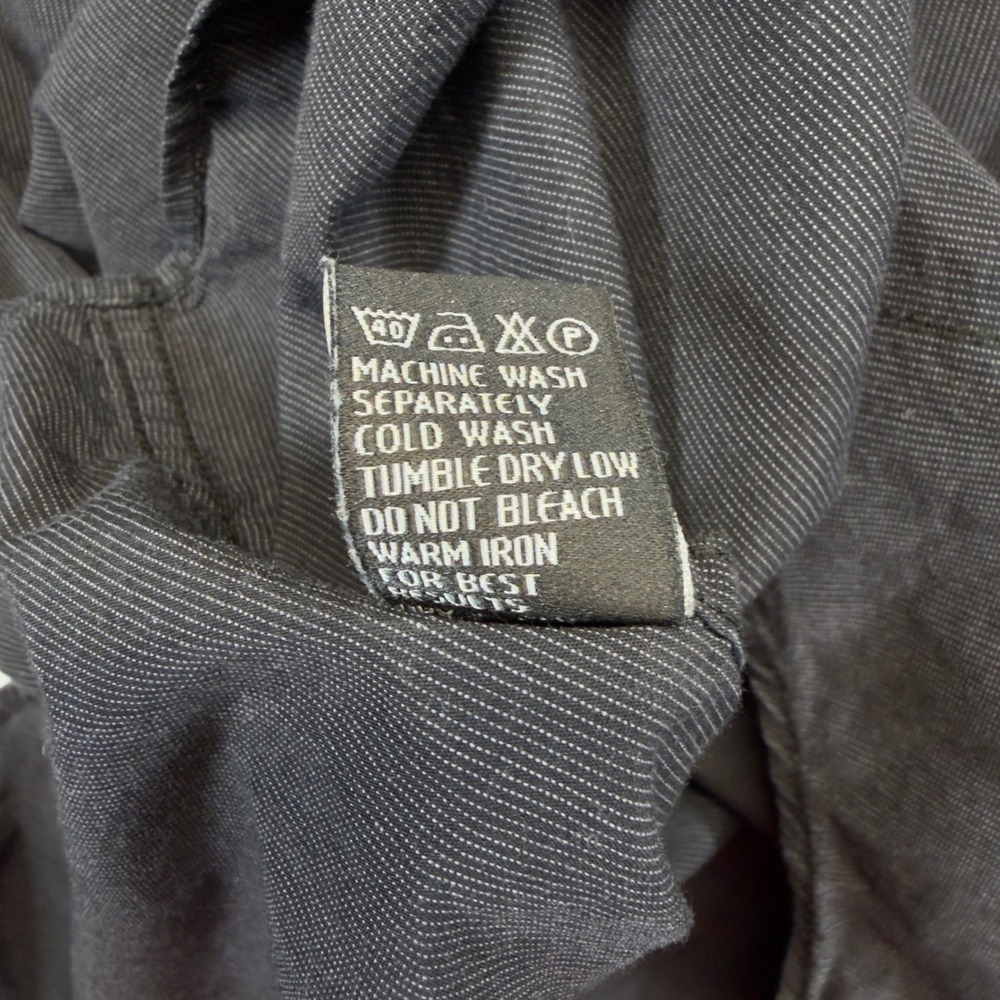 7 Diamonds Utility Shirt Mens XXL Black Snap Front Dual Pockets Long Sleeve - Picture 10 of 10